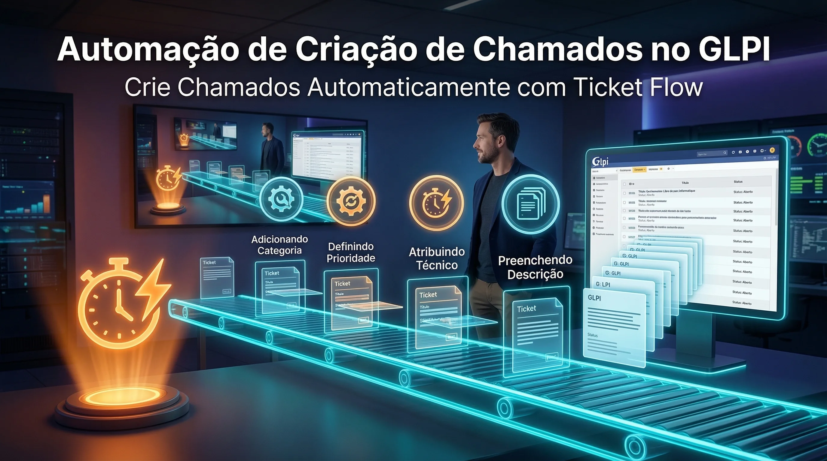 Automação de criação de chamados no GLPI com Ticket Flow