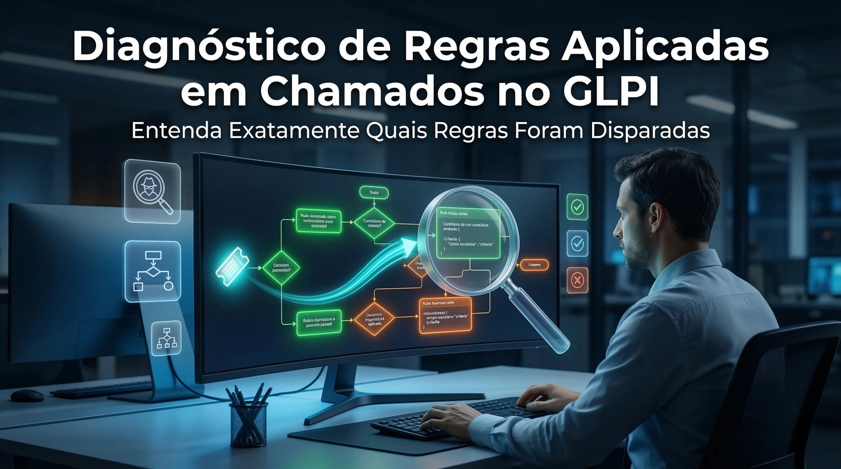 Diagnóstico de regras aplicadas em chamados no GLPI