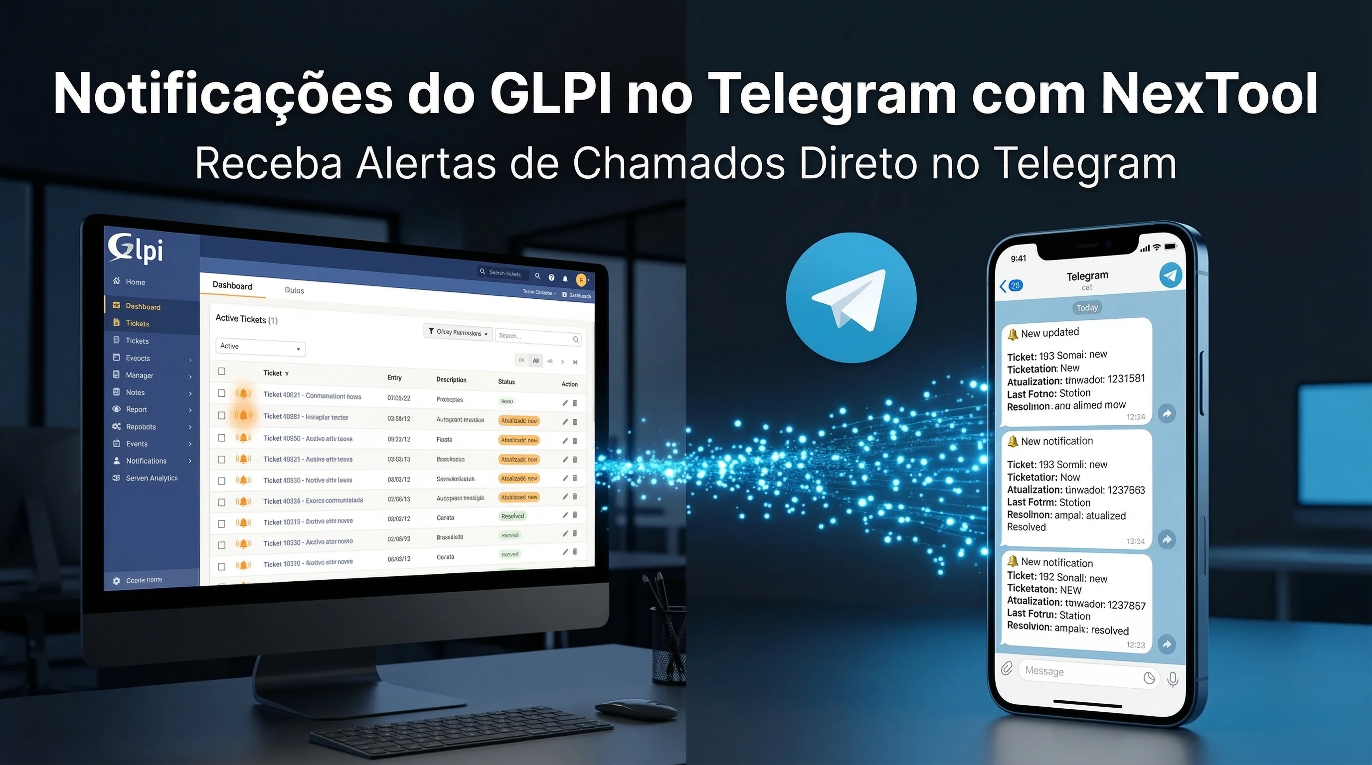 Notificações do GLPI no Telegram com NexTool
