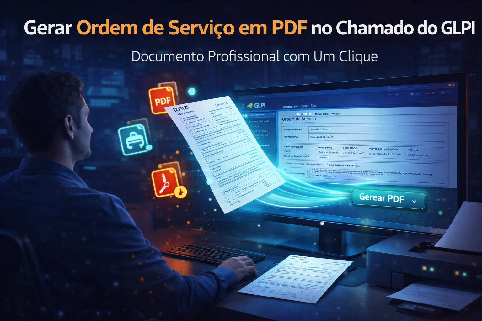 Gerar ordem de serviço em PDF no chamado do GLPI